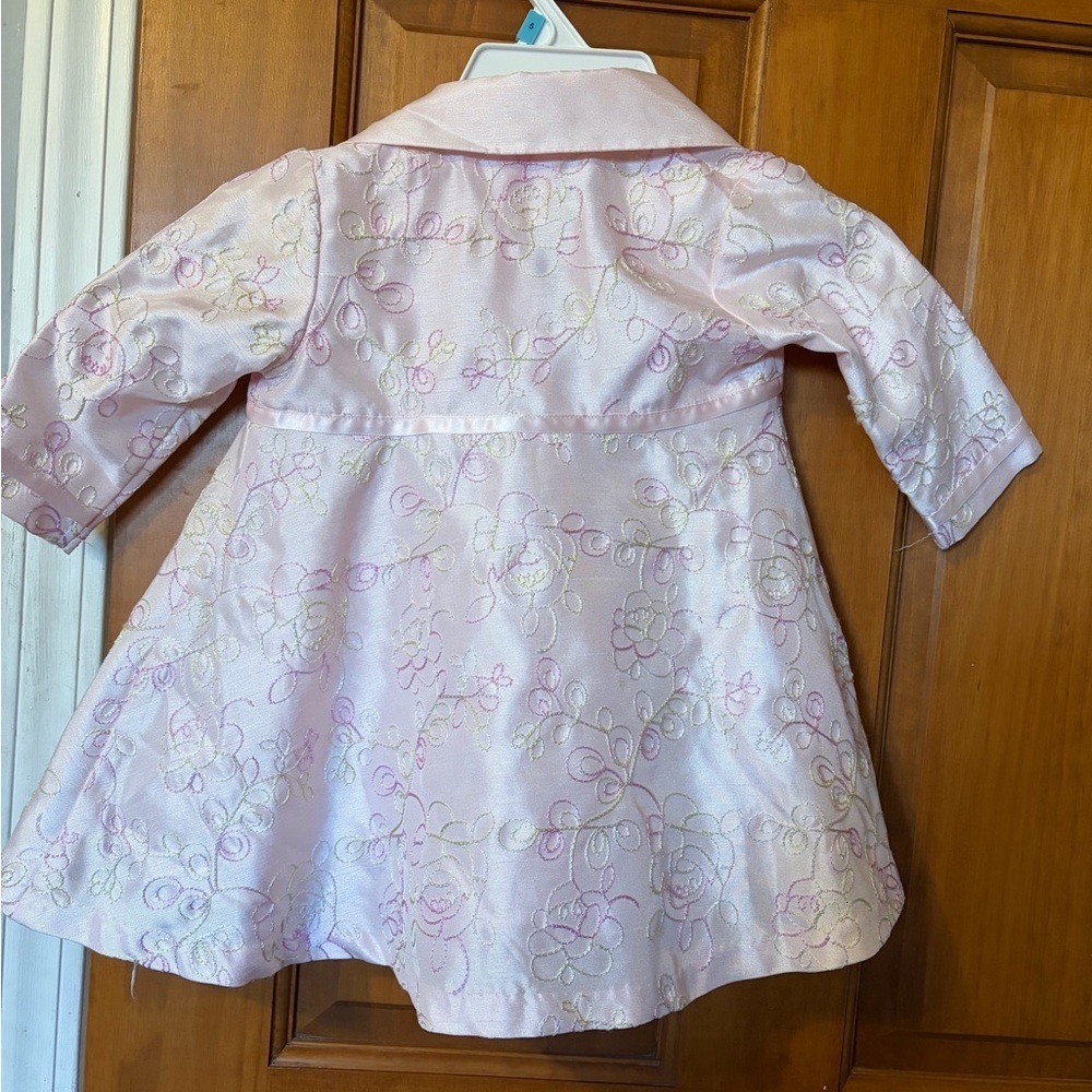 Bonnie Baby Light Pink Dress with Embroidery - Picture 6 of 6